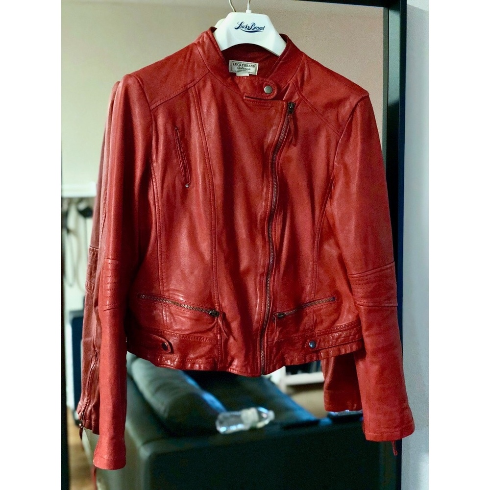 Lucky Brand Red Leather Jacket